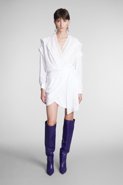 Shop Iro Elyn Dress In White Viscose