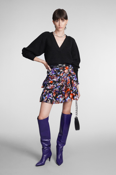 Shop Iro Manae Skirt In Black Viscose