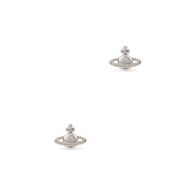 Shop Vivienne Westwood Farah Silver-tone Orb Stud Earrings