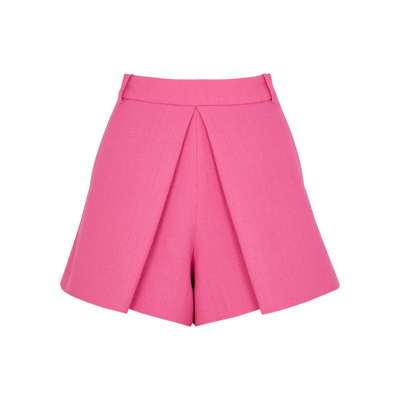 Shop Alexandre Vauthier Pink Wool Shorts