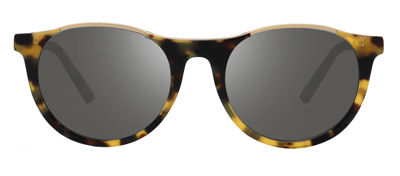 Shop Revo Bolt Round Polarized Sunglasses In Grey