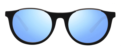 Shop Revo Laguna Round Polarized Sunglasses In Blue