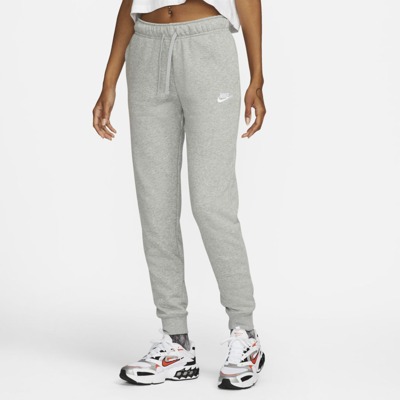Shop Nike Women's  Sportswear Club Fleece Mid-rise Jogger Pants In Grey