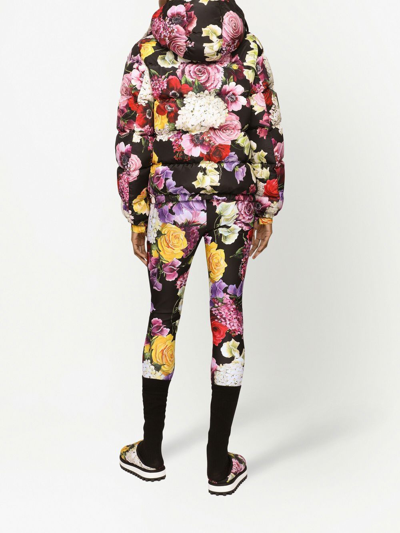 Shop Dolce & Gabbana - Floral-print Down Jacket In Ortensie/fiori F.ner
