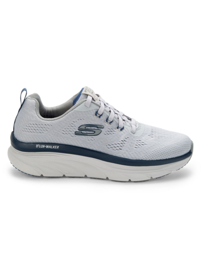 Shop Skechers Men's Logo Mesh Sneakers In Grey