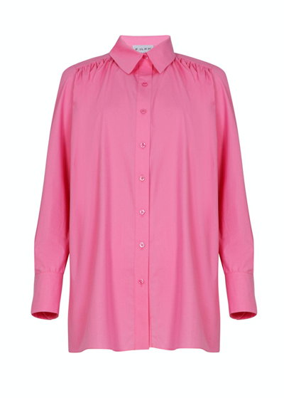 Shop F.ilkk Pink Oversize Shirt