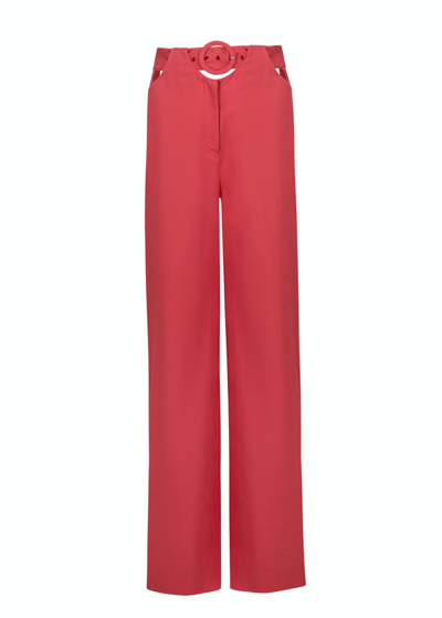 Shop F.ilkk Red Cutout Pants