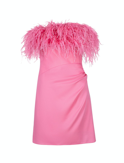 Shop F.ilkk Pink Feather Dress