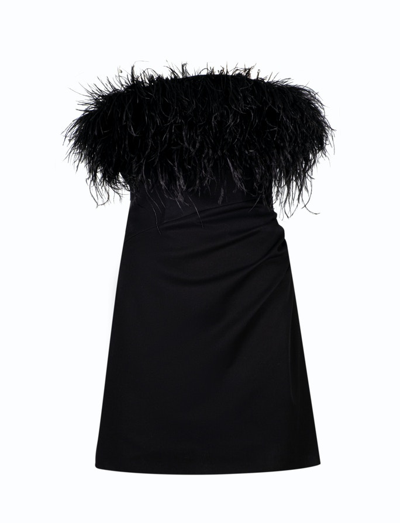 Shop F.ilkk Black Feather Dress