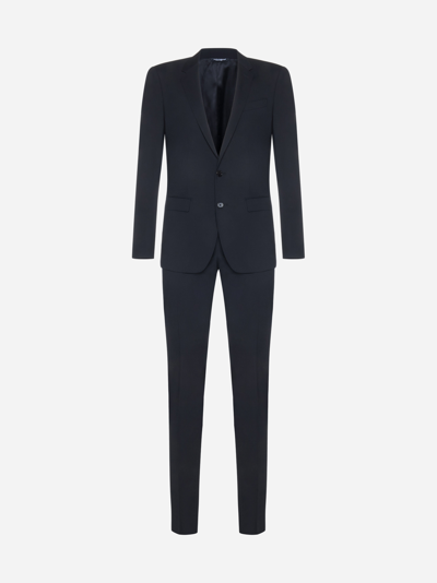 Shop Dolce & Gabbana Stretch Wool 2-pieces Suit