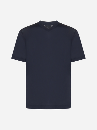 Shop Giorgio Armani Viscose And Silk T-shirt