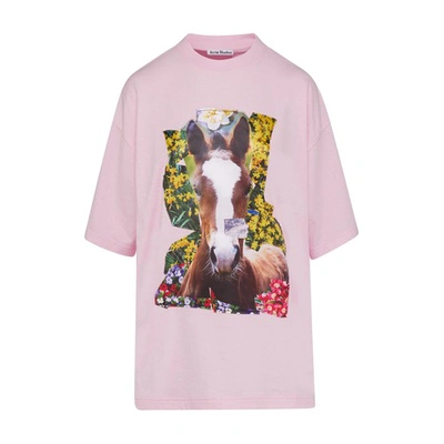 Shop Acne Studios Edra ml T-shirt In Pink