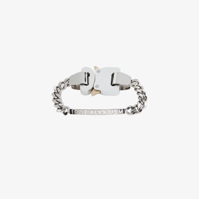 Shop Alyx Silver-plated Buckled Bracelet