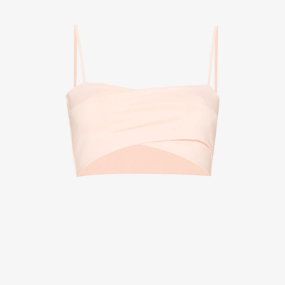 Shop Live The Process Pink Orion Crossover Sports Bra