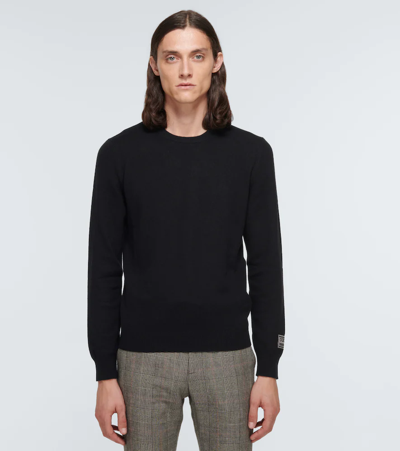 Shop Gucci Cashmere Sweater In Black/mc