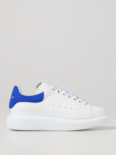 Shop Alexander Mcqueen Leather Sneakers In Blue