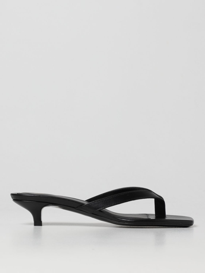 Shop Totême Heeled Sandals Toteme Woman In Black