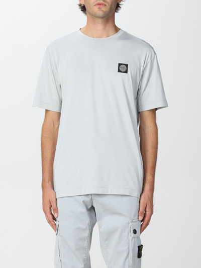 Shop Stone Island T-shirt  Men Color Grey