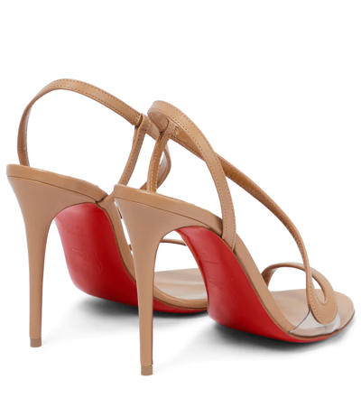 Rosalie - 99 mm Sandals - Leather and PVC - Bianco - Christian Louboutin