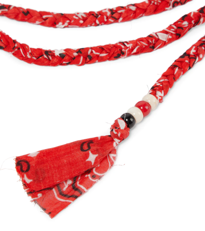 Shop Alanui Braided Cotton Belt In Red Special