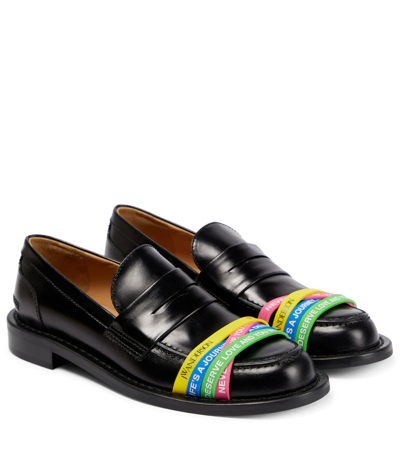JW ANDERSON ELASTIC LEATHER LOAFERS 