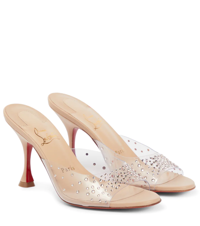 Christian Louboutin Nudes Degramule Embellished Mules In Nude 1