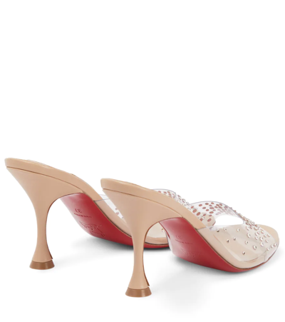 Shop Christian Louboutin Nudes Degramule Embellished Mules In Nude 1