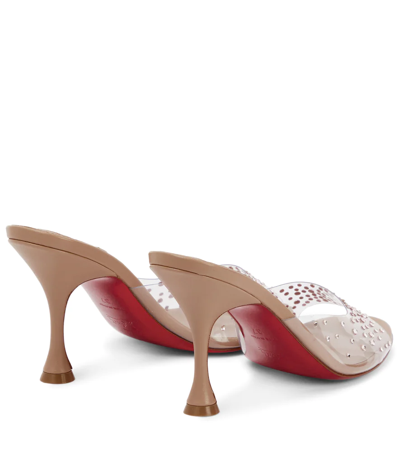 Shop Christian Louboutin Nudes Degramule Embellished Mules In Nude 2