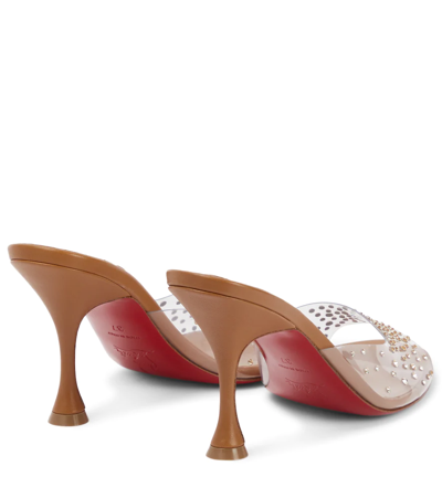 Shop Christian Louboutin Nudes Degramule Embellished Mules In Nude 4