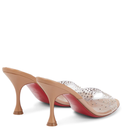 Shop Christian Louboutin Nudes Degramule Embellished Mules In Nude 3