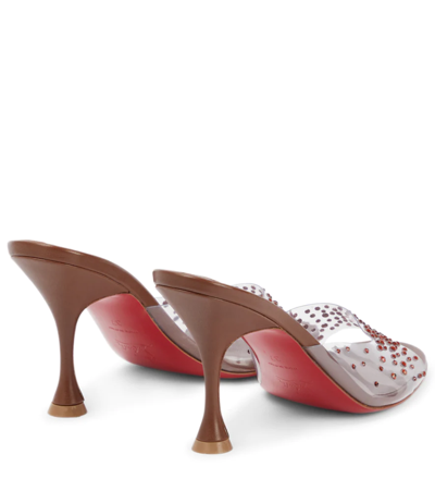 Christian Louboutin Nudes Degramule Embellished Mules In Nude 7