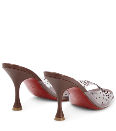 Christian Louboutin Nudes Degramule Embellished Mules In Nude 8