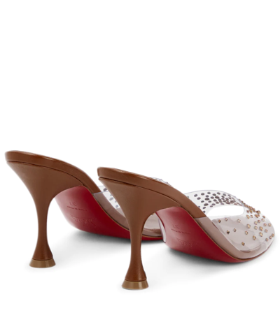 Shop Christian Louboutin Nudes Degramule Embellished Mules In Nude 5