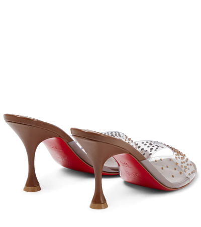 Shop Christian Louboutin Nudes Degramule Embellished Mules In Nude 6