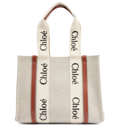 Chloé Woody Medium Canvas Tote