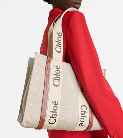 Chloé Woody Medium Canvas Tote