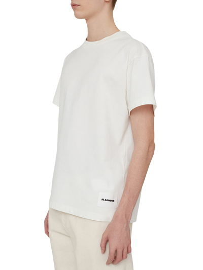Shop Jil Sander Set Of 3 T-shirts In White