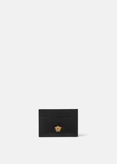 Shop Versace La Medusa Card Case In Black
