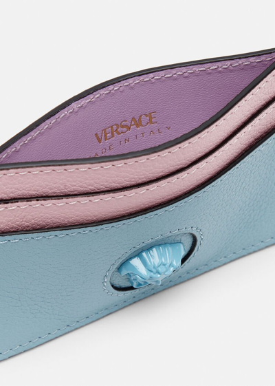 Shop Versace La Medusa Card Case, Female, Light Blue+pink, One Size