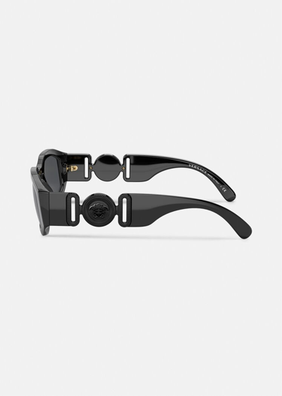 Shop Versace Medusa Biggie Sunglasses In Black