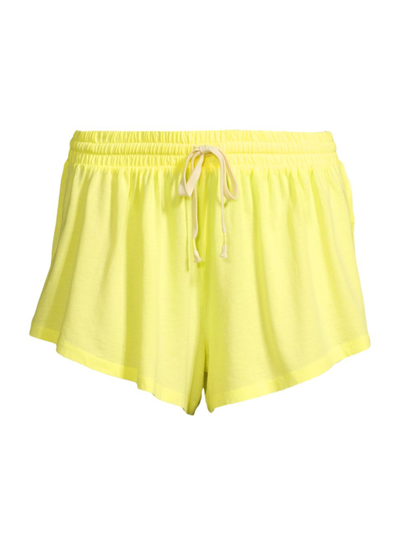 Shop Ugg Women's Pamalla Cotton-blend Lounge Shorts In Elfin Yellow