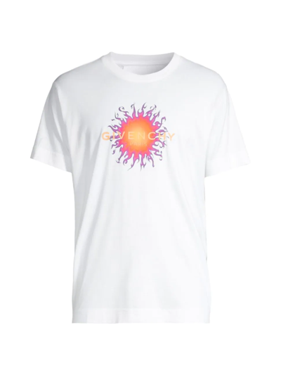 Shop Givenchy Men's Sun Logo T-shirt In White