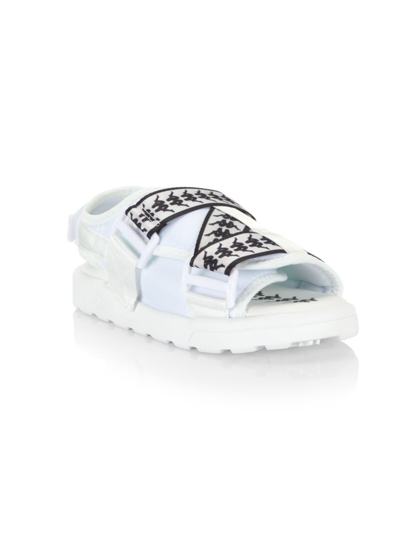 Shop Kappa Little Kid's & Kid's 222 Banda Mitel 2 Sandals In White Black