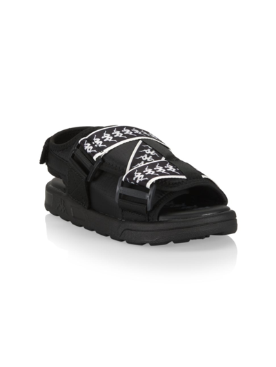 Shop Kappa Little Kid's & Kid's 222 Banda Mitel 2 Sandals In Black White