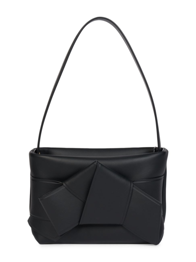 Shop Acne Studios Women's Musubi Leather Shoulder Bag In Black