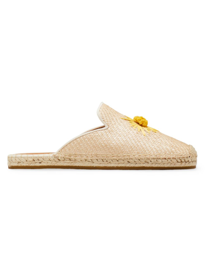 Shop Kate Spade Women's Solero Raffia Espadrille Mules In Natural