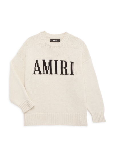 Shop Amiri Little Boy's & Boy's  Intarsia Sweater In Natural