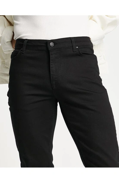 Shop Asos Design No Fade Skinny Jeans In Black