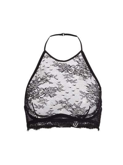 Shop Kiki De Montparnasse Women's Joile Halter Lace Bra In Black