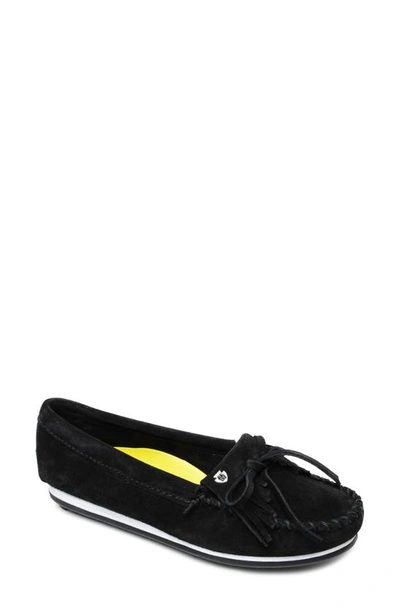 Shop Minnetonka Kilty Plus Driving Shoe In Black